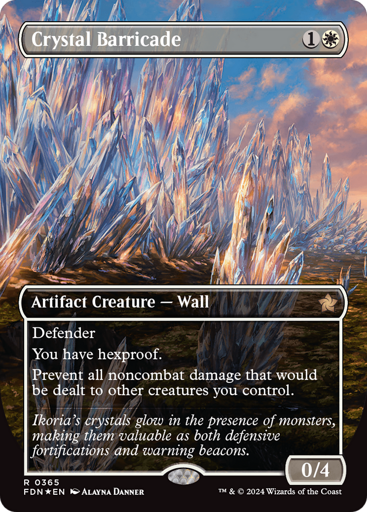 Crystal Barricade (Borderless) (Mana Foil) [Foundations] | Multizone: Comics And Games