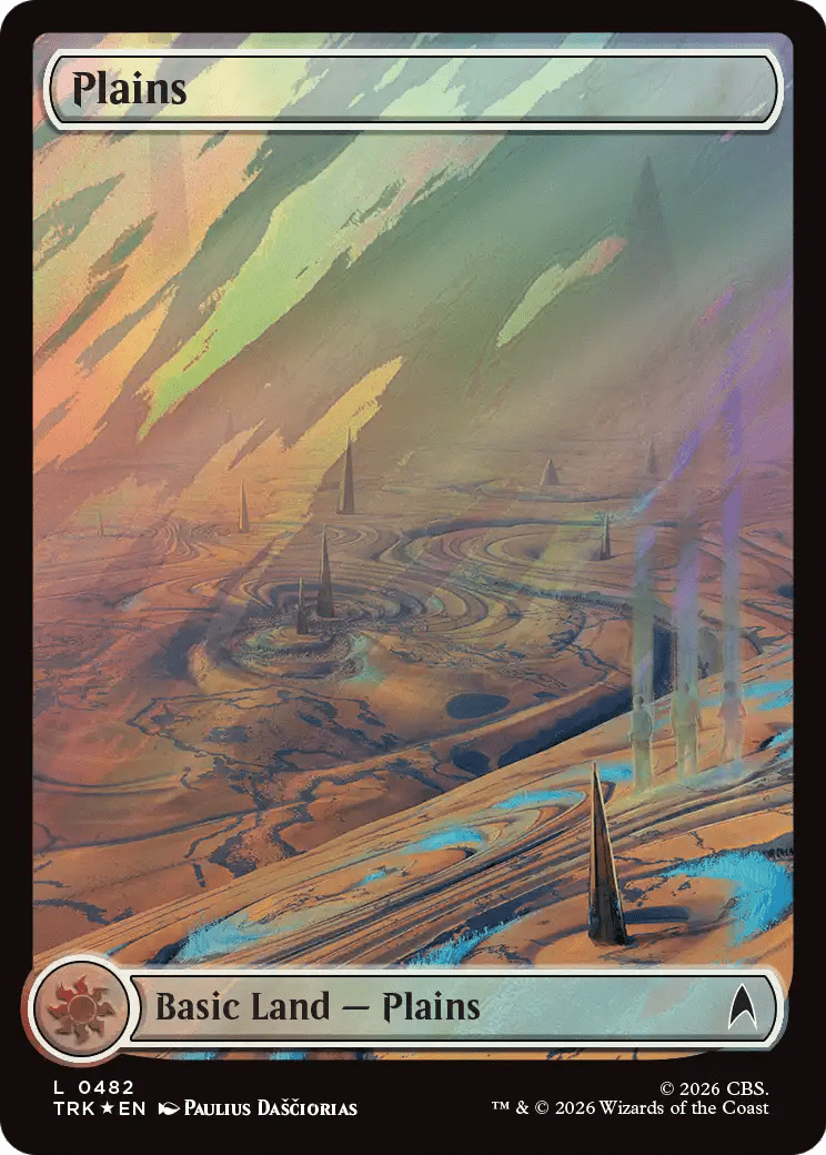 Plains (0482) (Surge Foil) [Star Trek] MTG Single Magic: The Gathering  | Multizone: Comics And Games