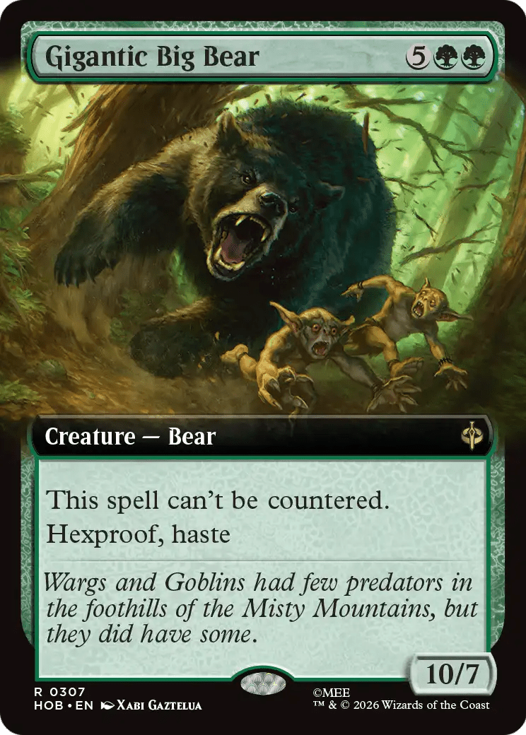 Gigantic Big Bear (Extended Art) [The Hobbit] MTG Single Magic: The Gathering  | Multizone: Comics And Games