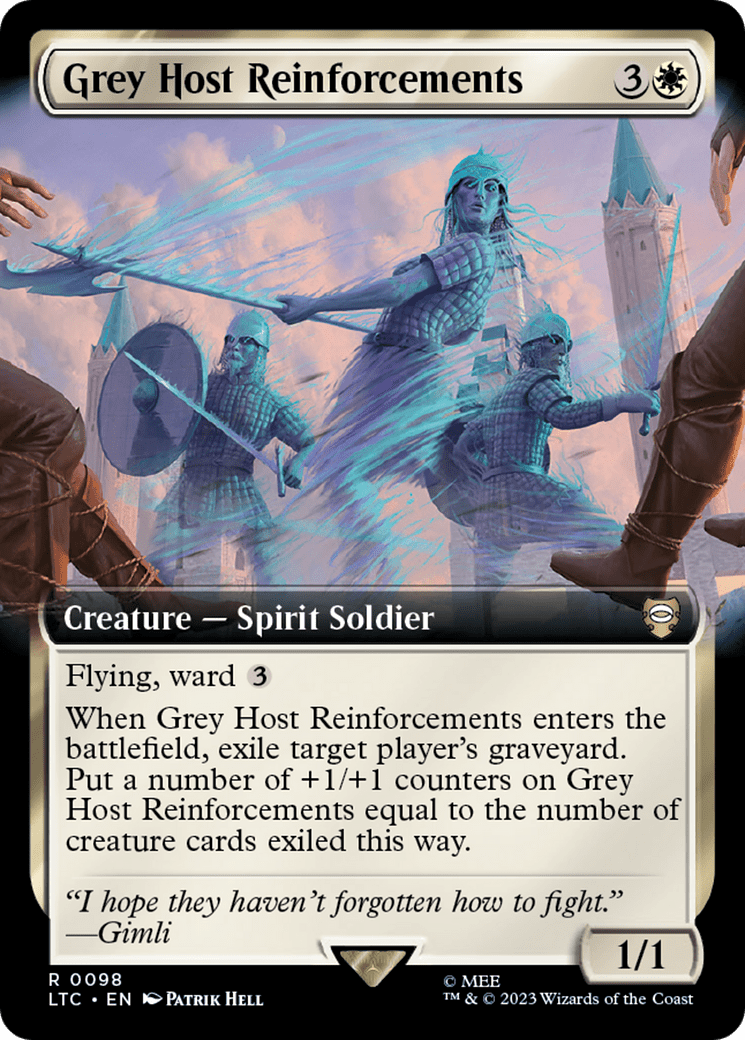 Grey Host Reinforcements (Extended Art) [The Lord of the Rings: Tales of Middle-Earth Commander] MTG Single Magic: The Gathering  | Multizone: Comics And Games