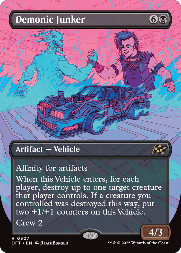 Demonic Junker (Borderless) [Aetherdrift] MTG Single Magic: The Gathering  | Multizone: Comics And Games