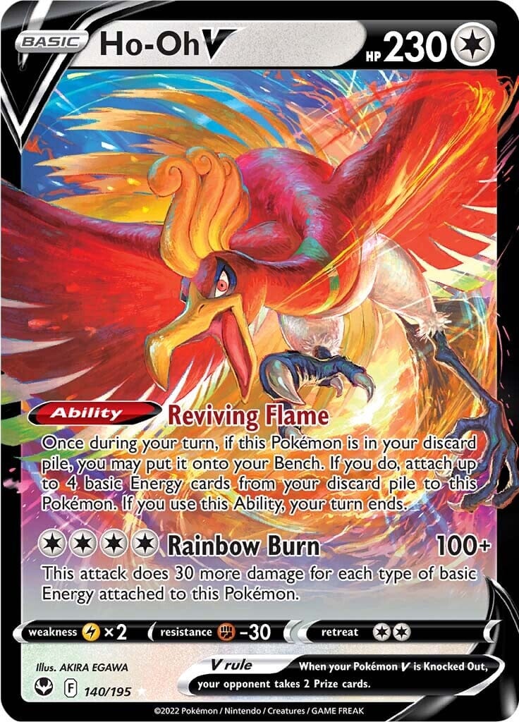 Ho-oh V (140/195) [Sword & Shield: Silver Tempest] Pokemon Single Pokémon  | Multizone: Comics And Games