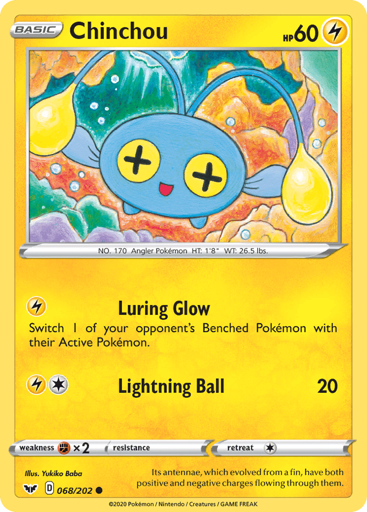 Chinchou (068/202) [Sword & Shield: Base Set] Pokemon Single Pokémon  | Multizone: Comics And Games