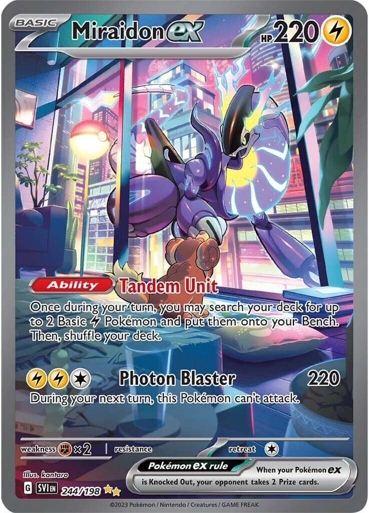 Miraidon ex (244/198) [Scarlet & Violet: Base Set] Pokemon Single Pokémon  | Multizone: Comics And Games