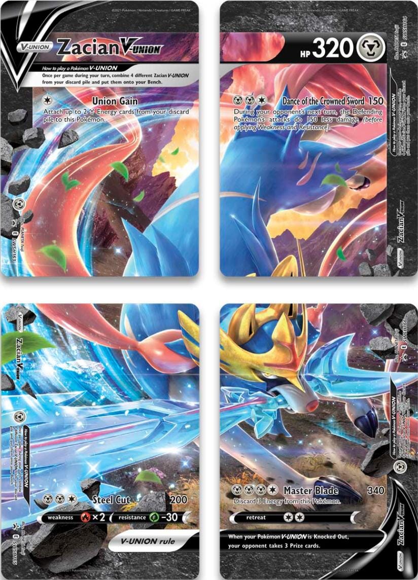 Zacian V-Union (Set of 4) [Sword & Shield: Black Star Promos] Pokemon Single Pokémon  | Multizone: Comics And Games