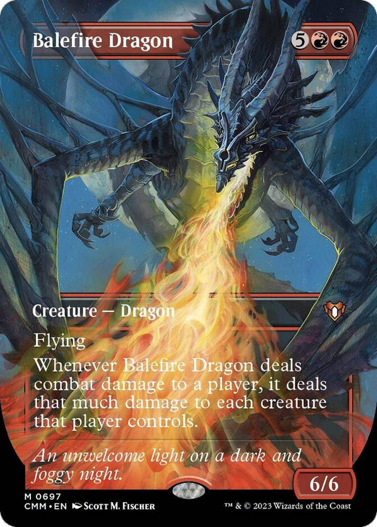 Balefire Dragon (Borderless Alternate Art) [Commander Masters] | Multizone: Comics And Games