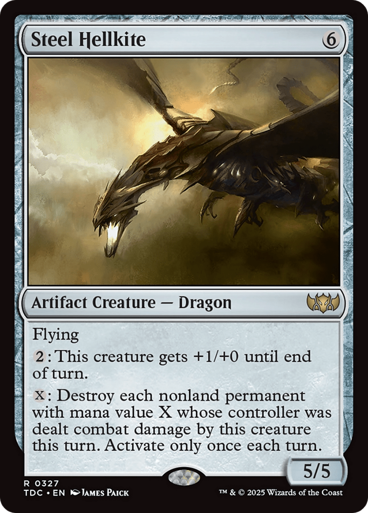 Steel Hellkite [Tarkir: Dragonstorm Commander] MTG Single Magic: The Gathering  | Multizone: Comics And Games