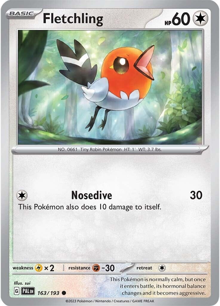 Fletchling (163/193) [Scarlet & Violet: Paldea Evolved] Pokemon Single Pokémon  | Multizone: Comics And Games