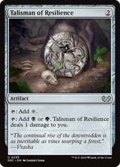 Talisman of Resilience [Duskmourn: House of Horror Commander] MTG Single Magic: The Gathering  | Multizone: Comics And Games