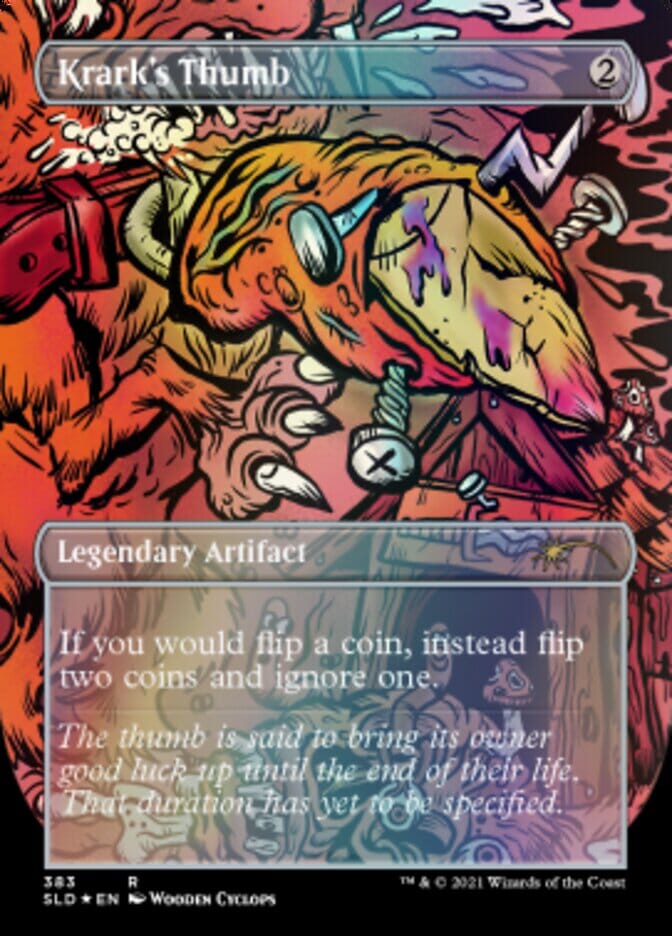 Krark's Thumb // Krark's Thumb (Borderless) [Secret Lair Drop Series] MTG Single Magic: The Gathering  | Multizone: Comics And Games