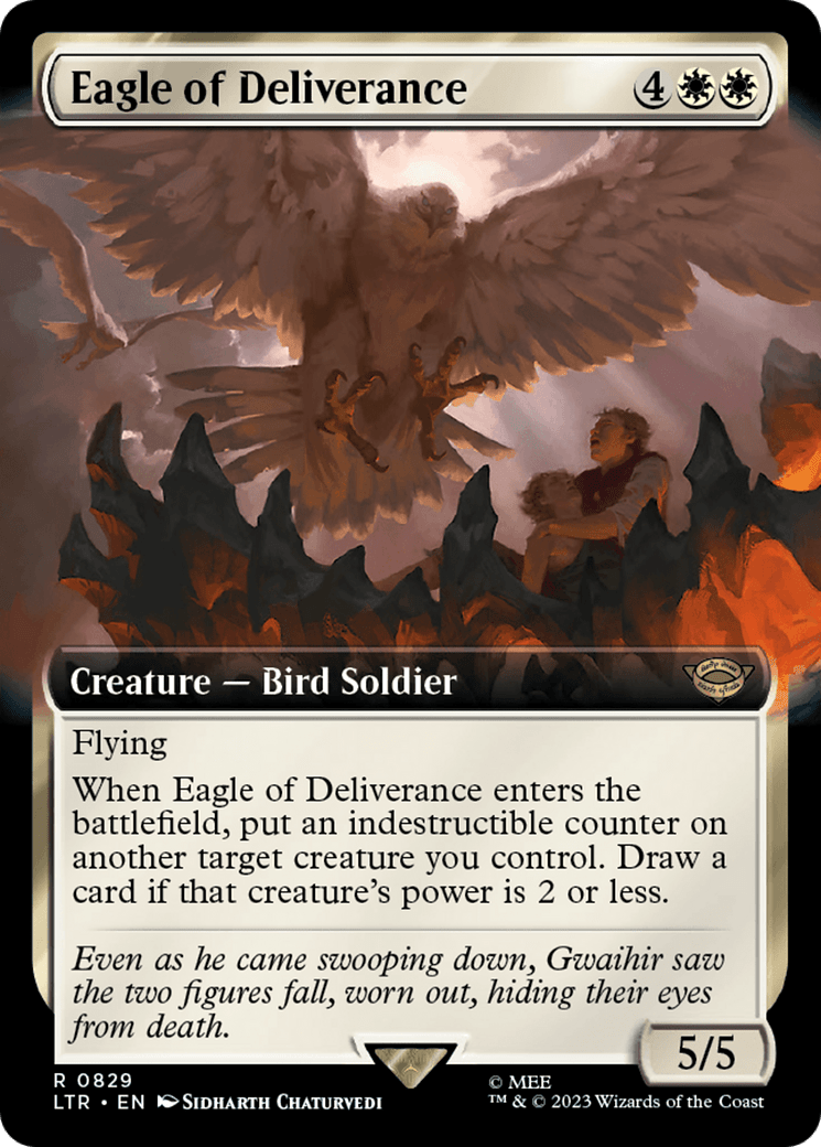 Eagle of Deliverance (Extended Art) [The Lord of the Rings: Tales of Middle-Earth] MTG Single Magic: The Gathering  | Multizone: Comics And Games