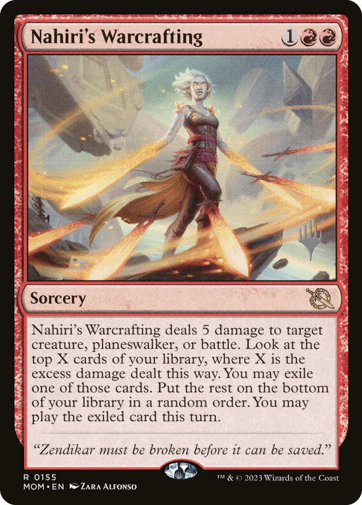 Nahiri's Warcrafting (Promo Pack) [March of the Machine Promos] MTG Single Magic: The Gathering  | Multizone: Comics And Games