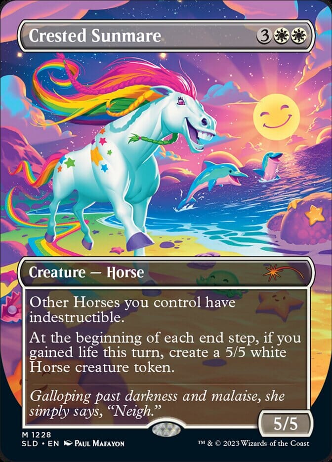 Crested Sunmare (Borderless) [Secret Lair Drop Series] MTG Single Magic: The Gathering  | Multizone: Comics And Games