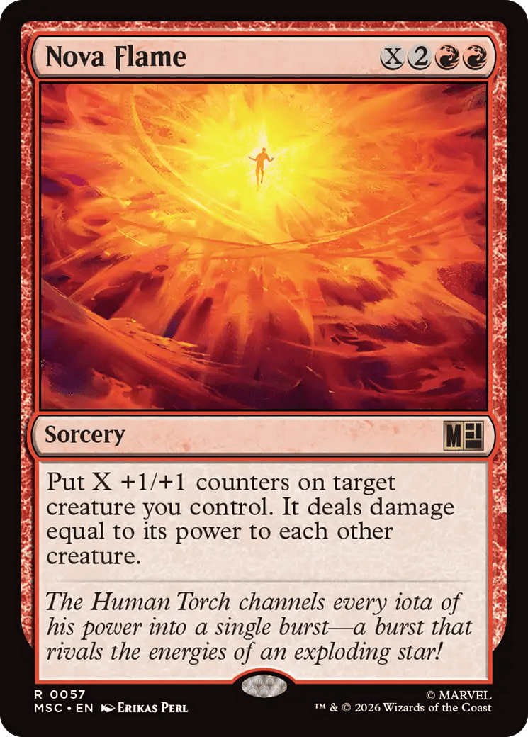 Nova Flame (Surge Foil) [Marvel Super Heroes Commander] MTG Single Magic: The Gathering  | Multizone: Comics And Games