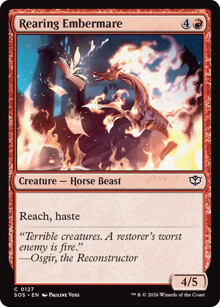Rearing Embermare [Secrets of Strixhaven] MTG Single Magic: The Gathering  | Multizone: Comics And Games
