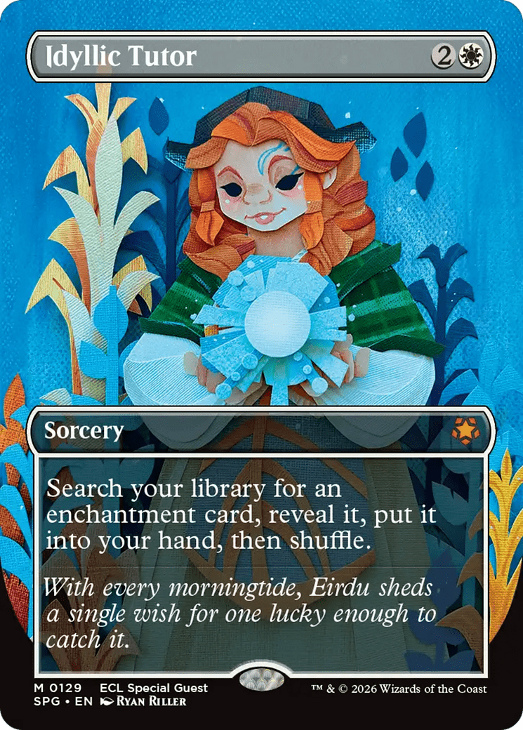 Idyllic Tutor (Borderless) [Lorwyn Eclipsed Special Guests] MTG Single Magic: The Gathering  | Multizone: Comics And Games