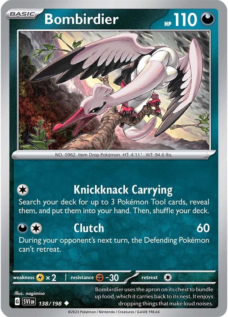 Bombirdier (138/198) [Scarlet & Violet: Base Set] Pokemon Single Pokémon  | Multizone: Comics And Games