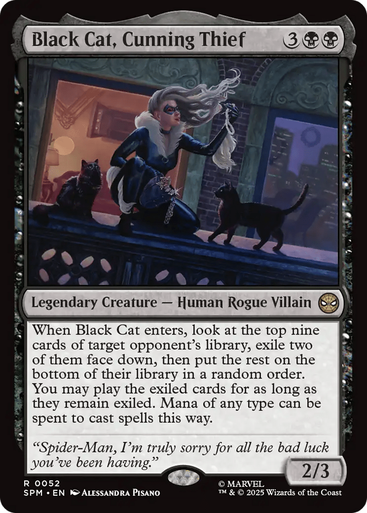 Black Cat, Cunning Thief [Marvel's Spider-Man] MTG Single Magic: The Gathering  | Multizone: Comics And Games