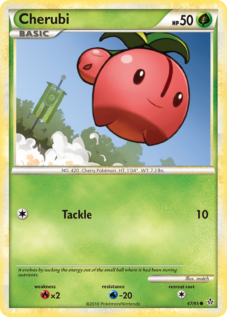 Cherubi (47/95) [HeartGold & SoulSilver: Unleashed] Pokemon Single Pokémon  | Multizone: Comics And Games