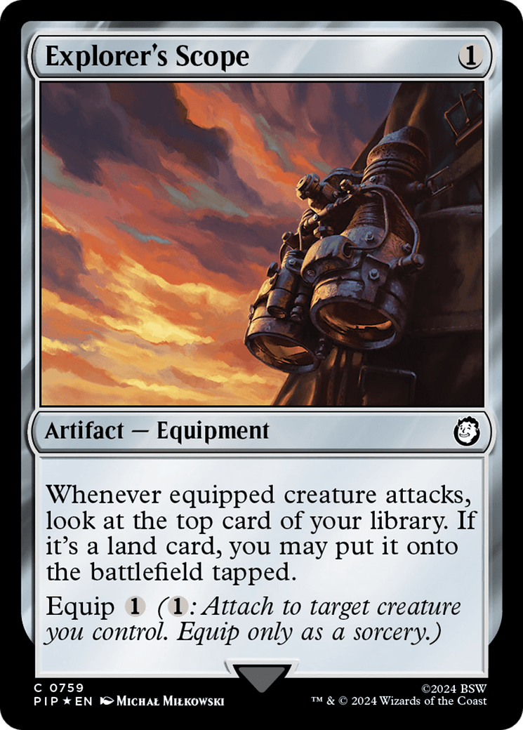 Explorer's Scope (Surge Foil) [Fallout] MTG Single Magic: The Gathering  | Multizone: Comics And Games