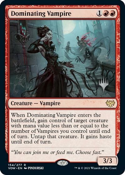 Dominating Vampire (Promo Pack) [Innistrad: Crimson Vow Promos] MTG Single Magic: The Gathering  | Multizone: Comics And Games