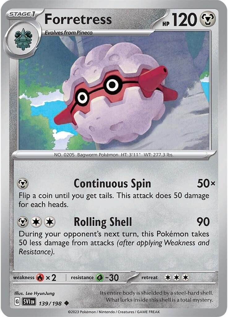 Forretress (139/198) [Scarlet & Violet: Base Set] Pokemon Single Pokémon  | Multizone: Comics And Games