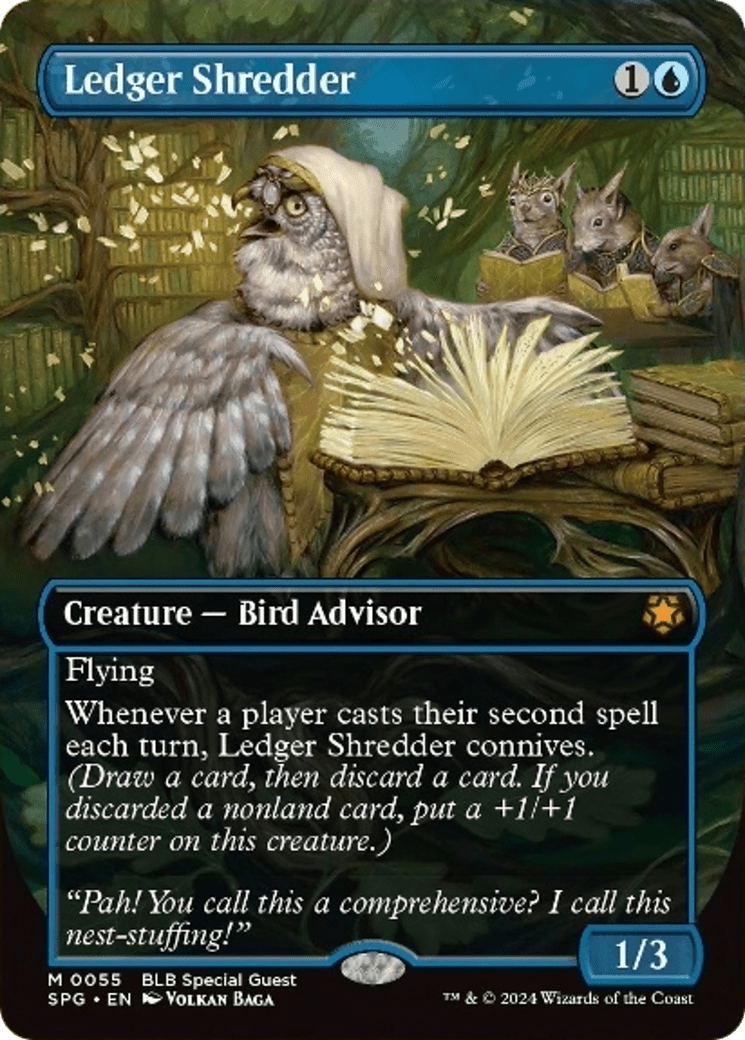 Ledger Shredder (Borderless) [Bloomburrow Special Guests] MTG Single Magic: The Gathering  | Multizone: Comics And Games