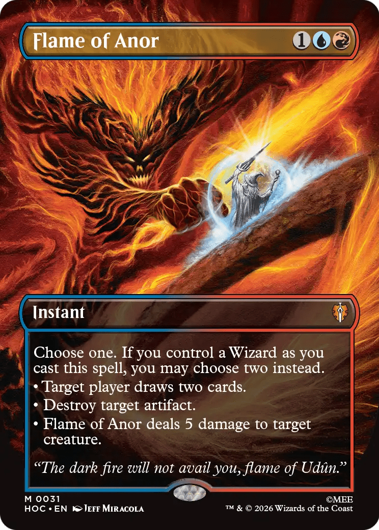 Flame of Anor (Borderless) [The Hobbit: Eternal-Legal] MTG Single Magic: The Gathering  | Multizone: Comics And Games