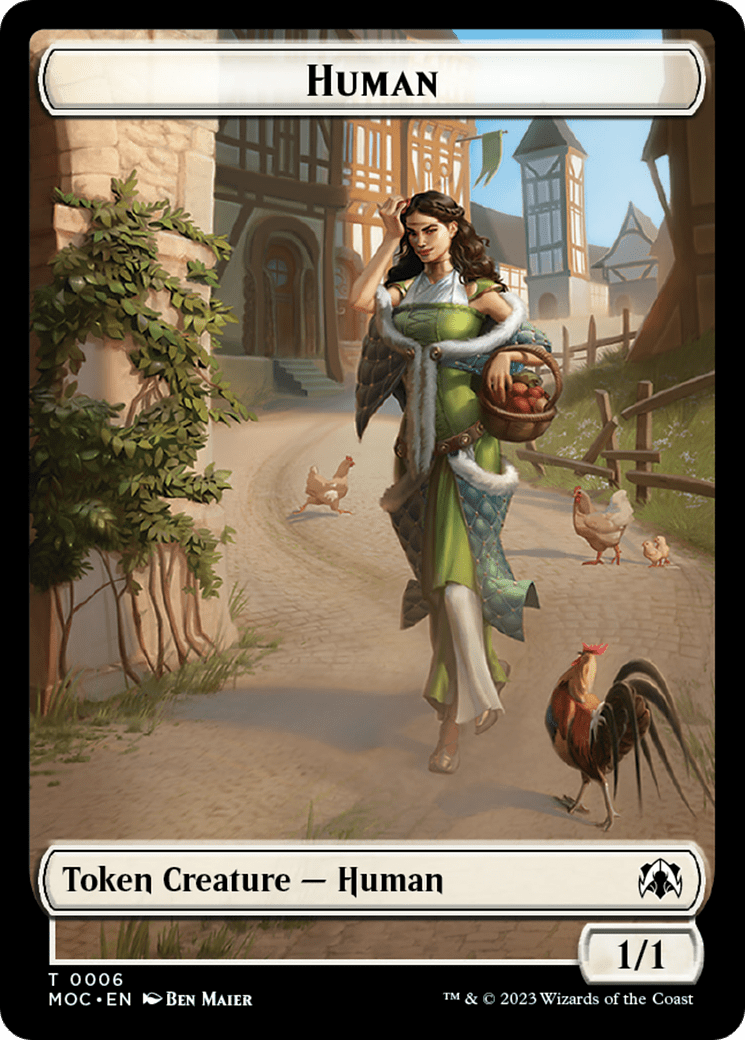 Zombie Knight // Human (6) Double-Sided Token [March of the Machine Commander Tokens] MTG Single Magic: The Gathering  | Multizone: Comics And Games