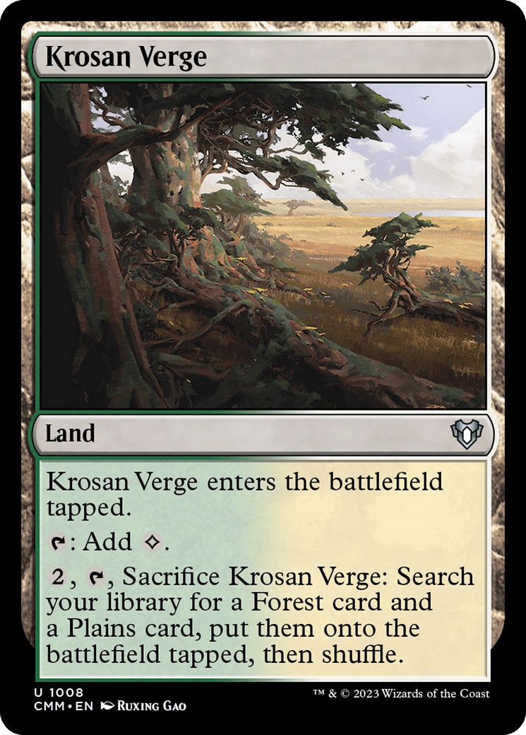 Krosan Verge [Commander Masters] MTG Single Magic: The Gathering  | Multizone: Comics And Games