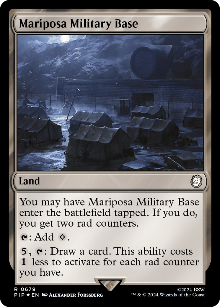 Mariposa Military Base (Surge Foil) [Fallout] MTG Single Magic: The Gathering  | Multizone: Comics And Games