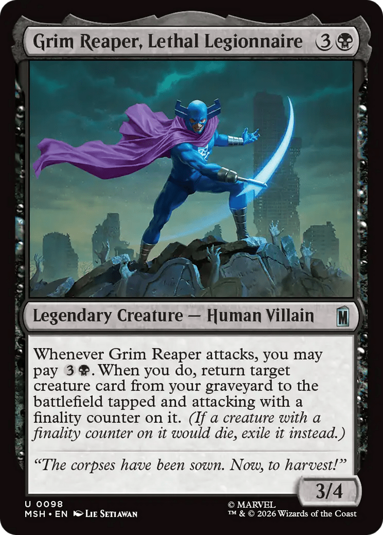 Grim Reaper, Lethal Legionnaire [Marvel Super Heroes] MTG Single Magic: The Gathering  | Multizone: Comics And Games