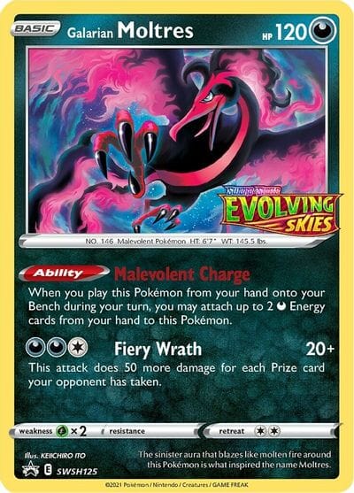 Galarian Moltres (SWSH125) (Prerelease Promo) [Sword & Shield: Black Star Promos] Pokemon Single Pokémon  | Multizone: Comics And Games