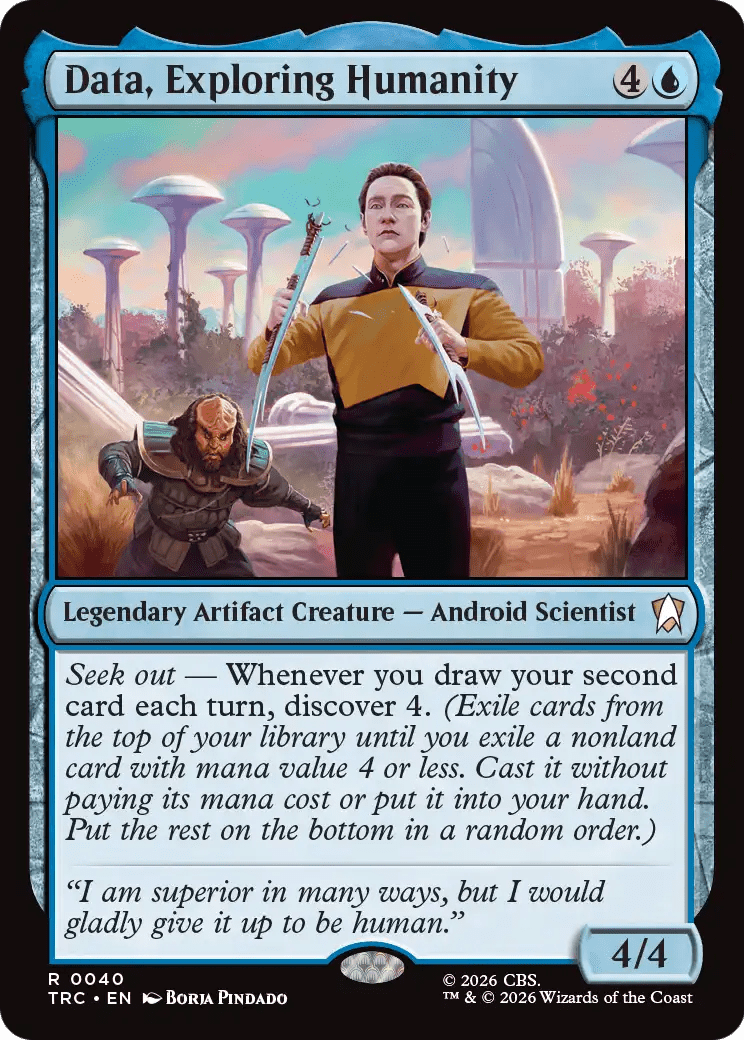 Data, Exploring Humanity [Star Trek Commander] MTG Single Magic: The Gathering  | Multizone: Comics And Games