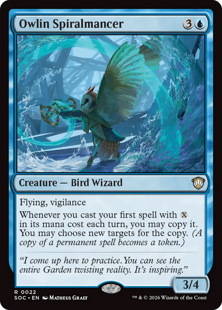 Owlin Spiralmancer [Secrets of Strixhaven Commander] MTG Single Magic: The Gathering  | Multizone: Comics And Games