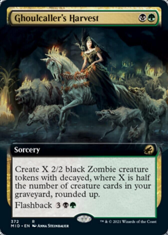 Ghoulcaller's Harvest (Extended Art) [Innistrad: Midnight Hunt] MTG Single Magic: The Gathering  | Multizone: Comics And Games