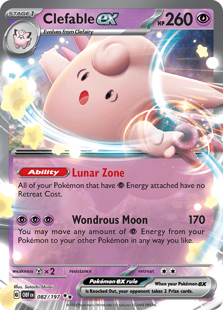 Clefable ex (082/197) [Scarlet & Violet: Obsidian Flames] Pokemon Single Pokémon  | Multizone: Comics And Games