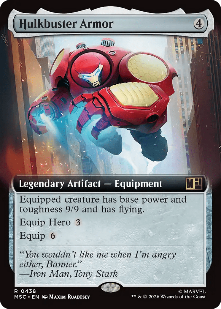 Hulkbuster Armor (Extended Art) [Marvel Super Heroes Commander] MTG Single Magic: The Gathering  | Multizone: Comics And Games