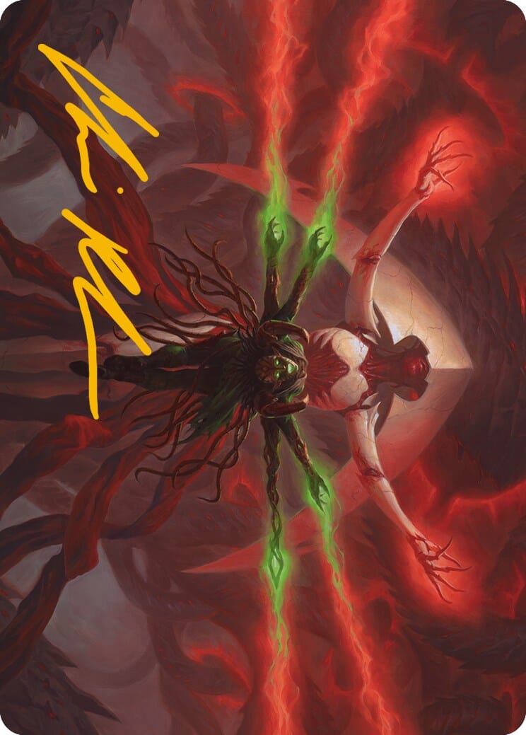 All Will Be One Art Card (Gold-Stamped Signature) [Phyrexia: All Will Be One Art Series] MTG Single Magic: The Gathering  | Multizone: Comics And Games
