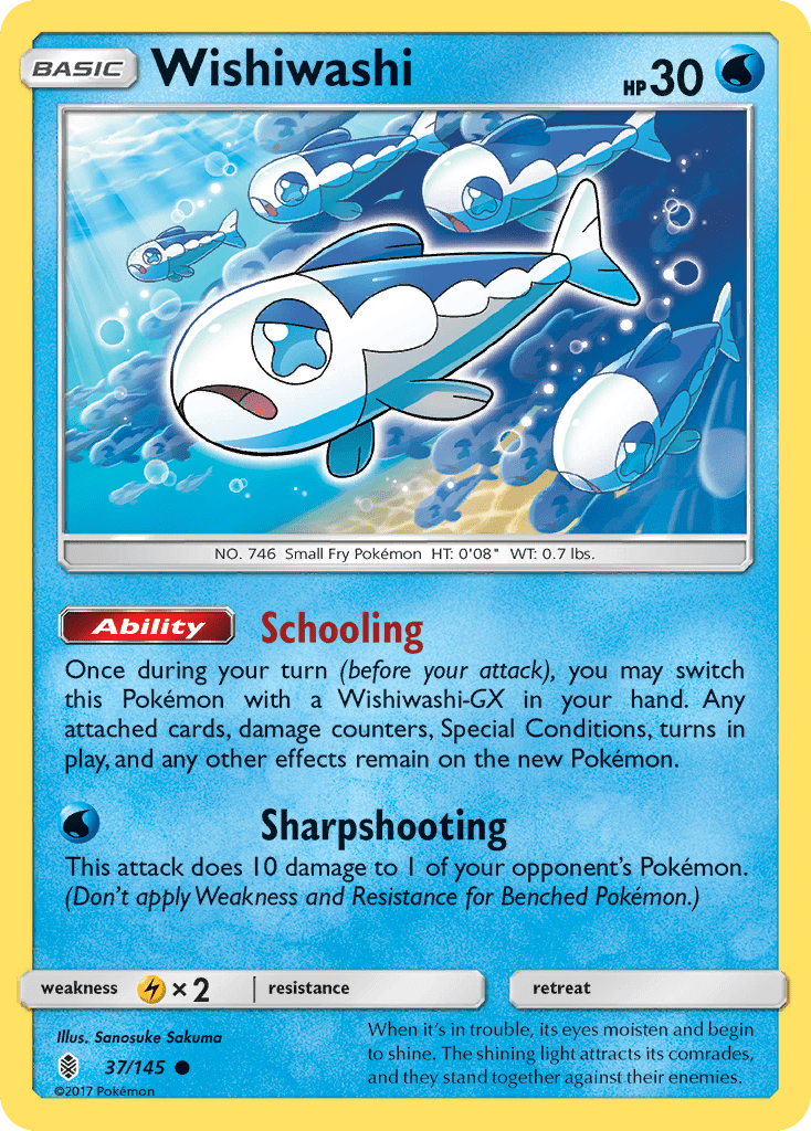 Wishiwashi (37/145) [Sun & Moon: Guardians Rising] Pokemon Single Pokémon  | Multizone: Comics And Games