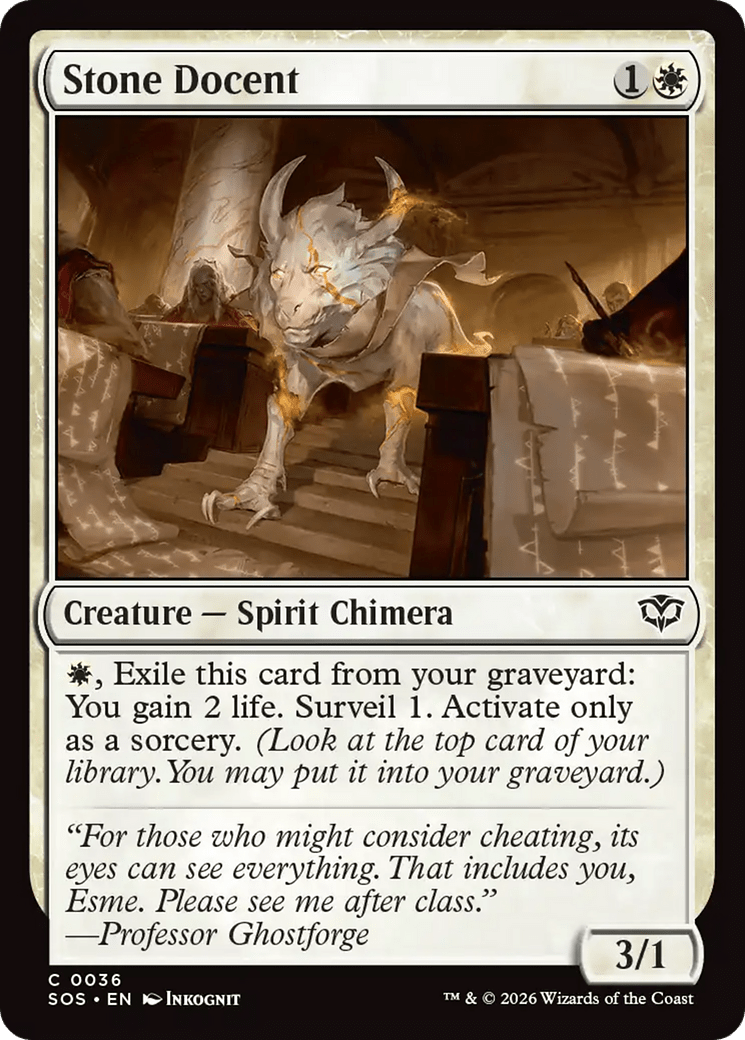 Stone Docent [Secrets of Strixhaven] MTG Single Magic: The Gathering  | Multizone: Comics And Games