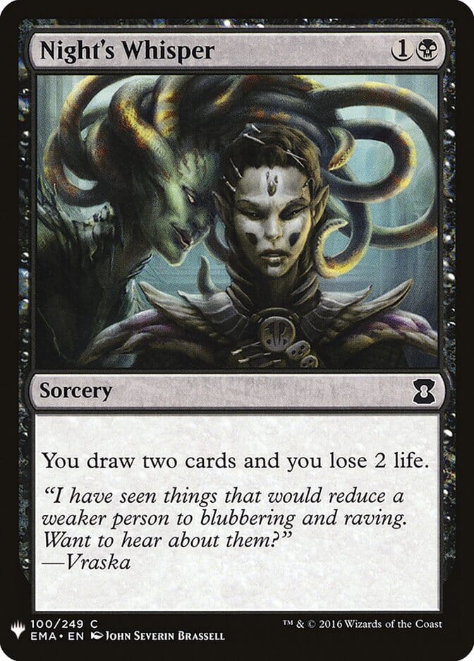 Night's Whisper [Mystery Booster] MTG Single Magic: The Gathering  | Multizone: Comics And Games