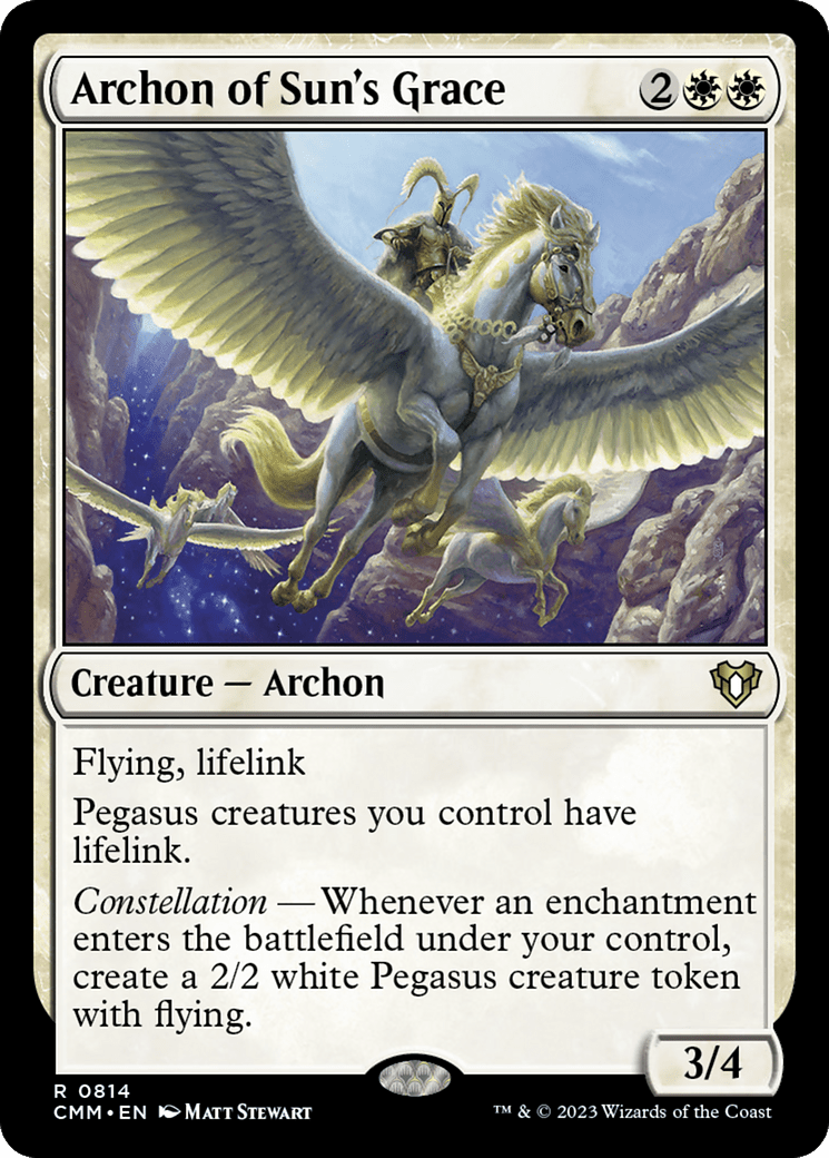 Archon of Sun's Grace [Commander Masters] MTG Single Magic: The Gathering  | Multizone: Comics And Games