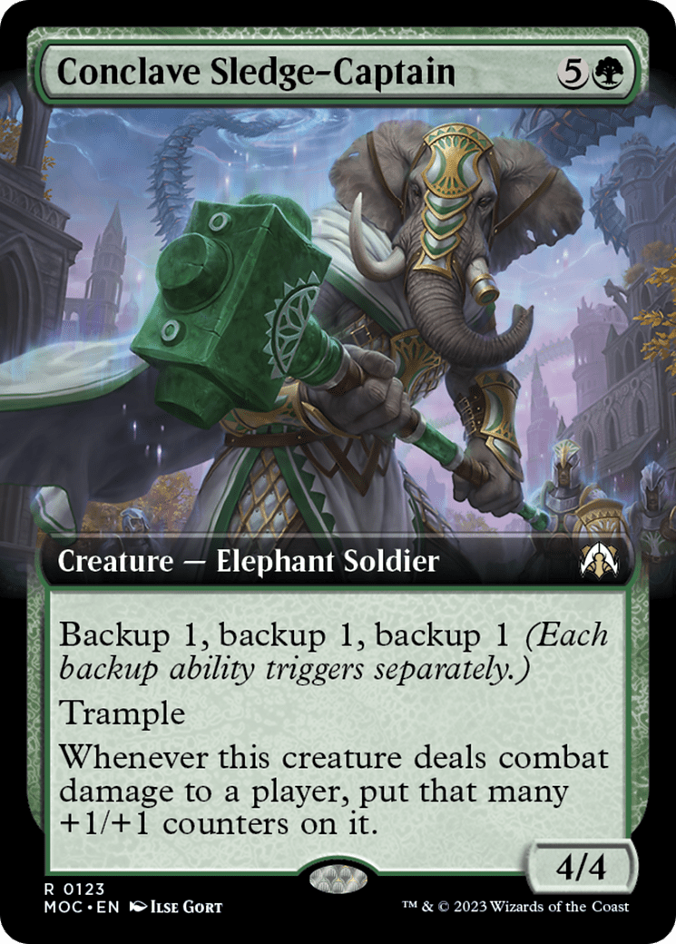 Conclave Sledge-Captain (Extended Art) [March of the Machine Commander] MTG Single Magic: The Gathering  | Multizone: Comics And Games