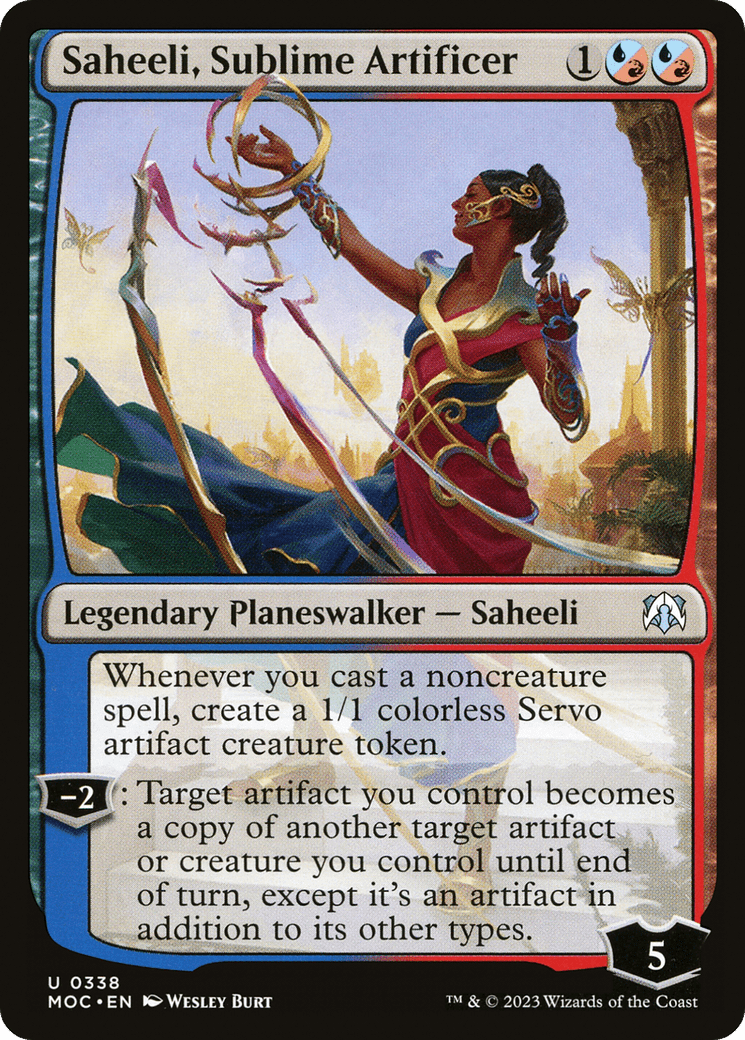 Saheeli, Sublime Artificer [March of the Machine Commander] MTG Single Magic: The Gathering  | Multizone: Comics And Games