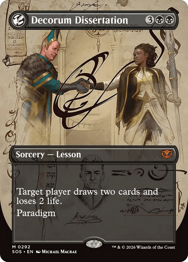 Decorum Dissertation (Borderless) [Secrets of Strixhaven] MTG Single Magic: The Gathering  | Multizone: Comics And Games