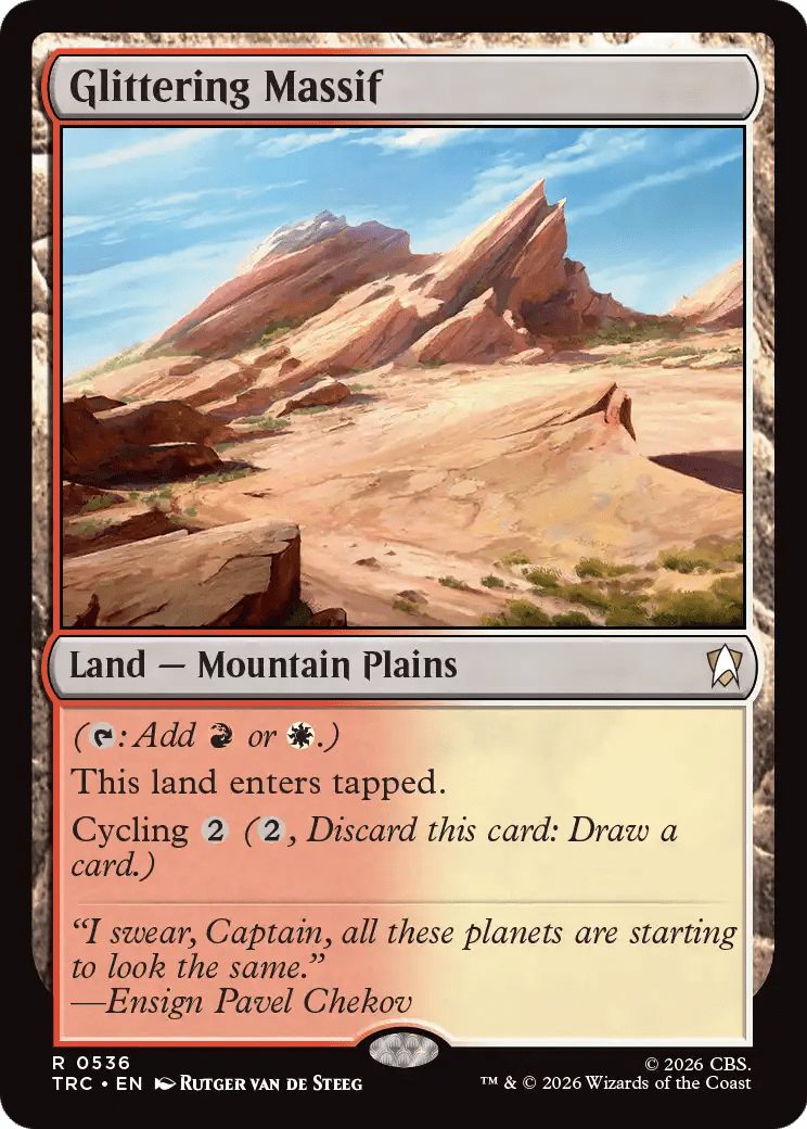 Glittering Massif (Surge Foil) [Star Trek Commander] MTG Single Magic: The Gathering  | Multizone: Comics And Games
