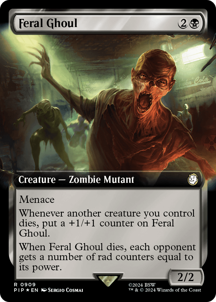 Feral Ghoul (Extended Art) (Surge Foil) [Fallout] MTG Single Magic: The Gathering  | Multizone: Comics And Games