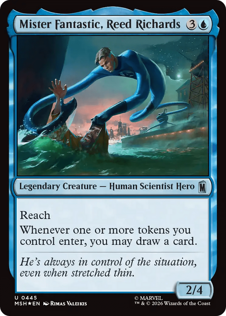 Mister Fantastic, Reed Richards (Surge Foil) [Marvel Super Heroes] MTG Single Magic: The Gathering  | Multizone: Comics And Games