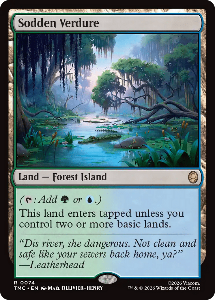 Sodden Verdure [Teenage Mutant Ninja Turtles Commander] MTG Single Magic: The Gathering  | Multizone: Comics And Games